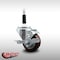 Service Caster 3'' SS Maroon Poly Swivel 3/4'' Expanding Stem Caster with Brake SCC-SSEX20S314-PPUB-MRN-TLB-34 - alternate 4